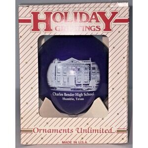 Vintage Ornaments Unlimited Christmas Ornament Charles Bender High School Texas